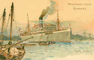 Woermann-Line postcard