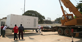 Delivery of generators in Angola